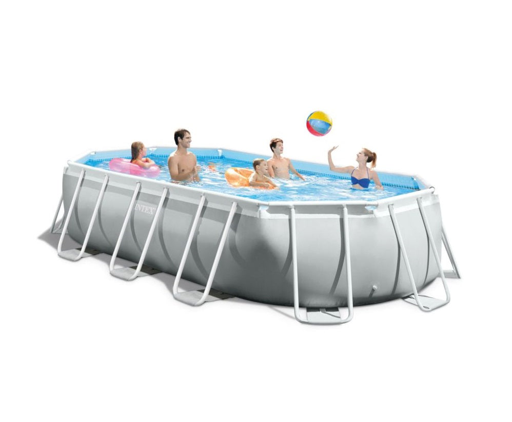 INTEX Prism Frame Oval Pool (16.6ft x 9ft x 48")