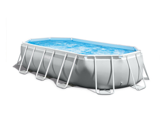 INTEX Prism Frame Oval Pool (16.6ft x 9ft x 48")