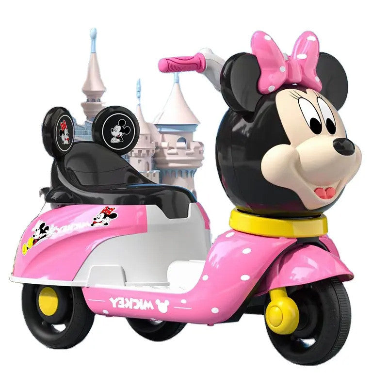 Minnie Mouse Kids Ride On Electric Scooter Rechargeable 6V For Ages 2-8Years