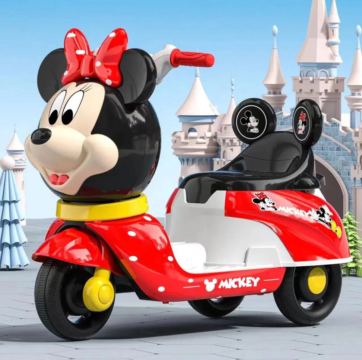 Minnie Mouse Kids Ride On Electric Scooter Rechargeable 6V For Ages 2-8Years