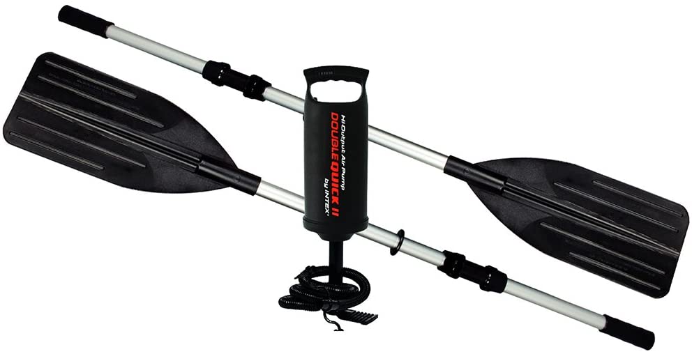 INTEX Excursion 3 Boat Set + Aluminium Oars + Pump L10.3ft x W5.4 ft x H1.4ft