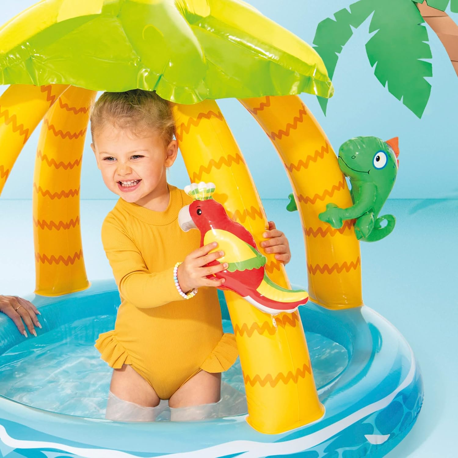 Intex Tropical Island 58417NP Baby Pool Inflated Size: 102 cm x 86 cm