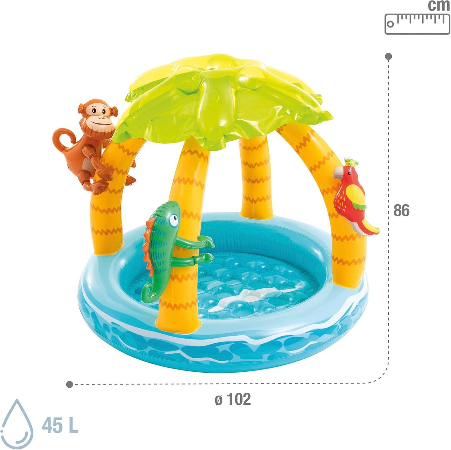 Intex Tropical Island 58417NP Baby Pool Inflated Size: 102 cm x 86 cm