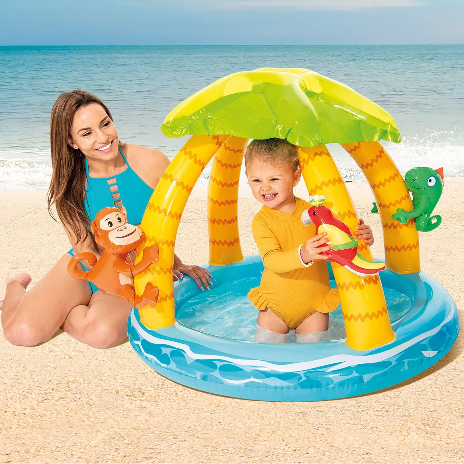 Intex Tropical Island 58417NP Baby Pool Inflated Size: 102 cm x 86 cm