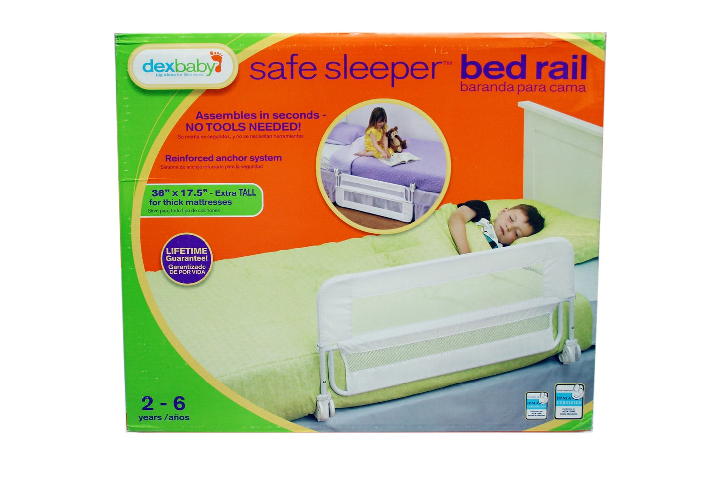 Dex Baby Safety Bed Rail 36" x 17.5" Extra Tall