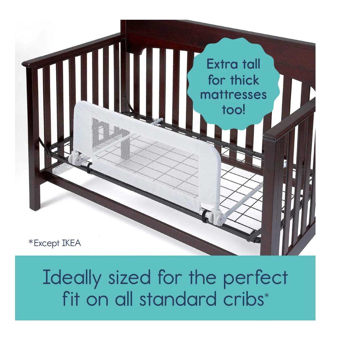 Dex Baby Safety Bed Rail 36" x 17.5" Extra Tall