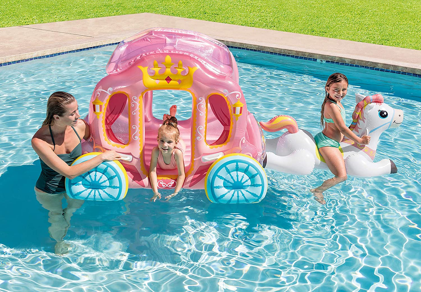 INTEX Inflatable Play Centre ( 57"x 53"x 40" ) Princess Carriage