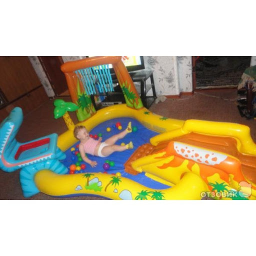 INTEX Dinosaur Play Center Swim Pool 8ft 2in X 6ft 3in X 3ft 7in