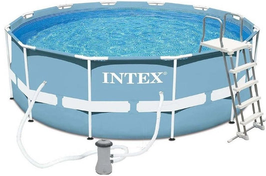 INTEX ( 12' x 39" ) Prism Frame Pool With Water Filter Pump Type "A" And Safety Ladder