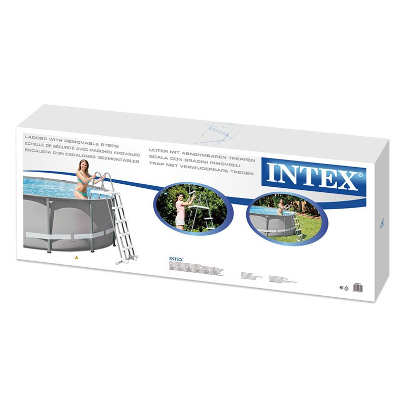 Intex Deluxe Pool Safety Ladder With Removable Steps For Wall Height 52" ( 1.32m )