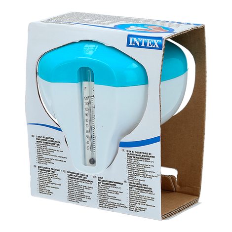 Intex Floating Corine Dispenser With Thermometer 2 In 1 Bromine Or Chlorine For Pool & Spa