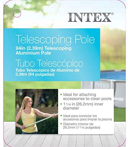 Intex Telescoping Aluminum Shaft, 94-Inch, for Above Ground Pool Maintenance