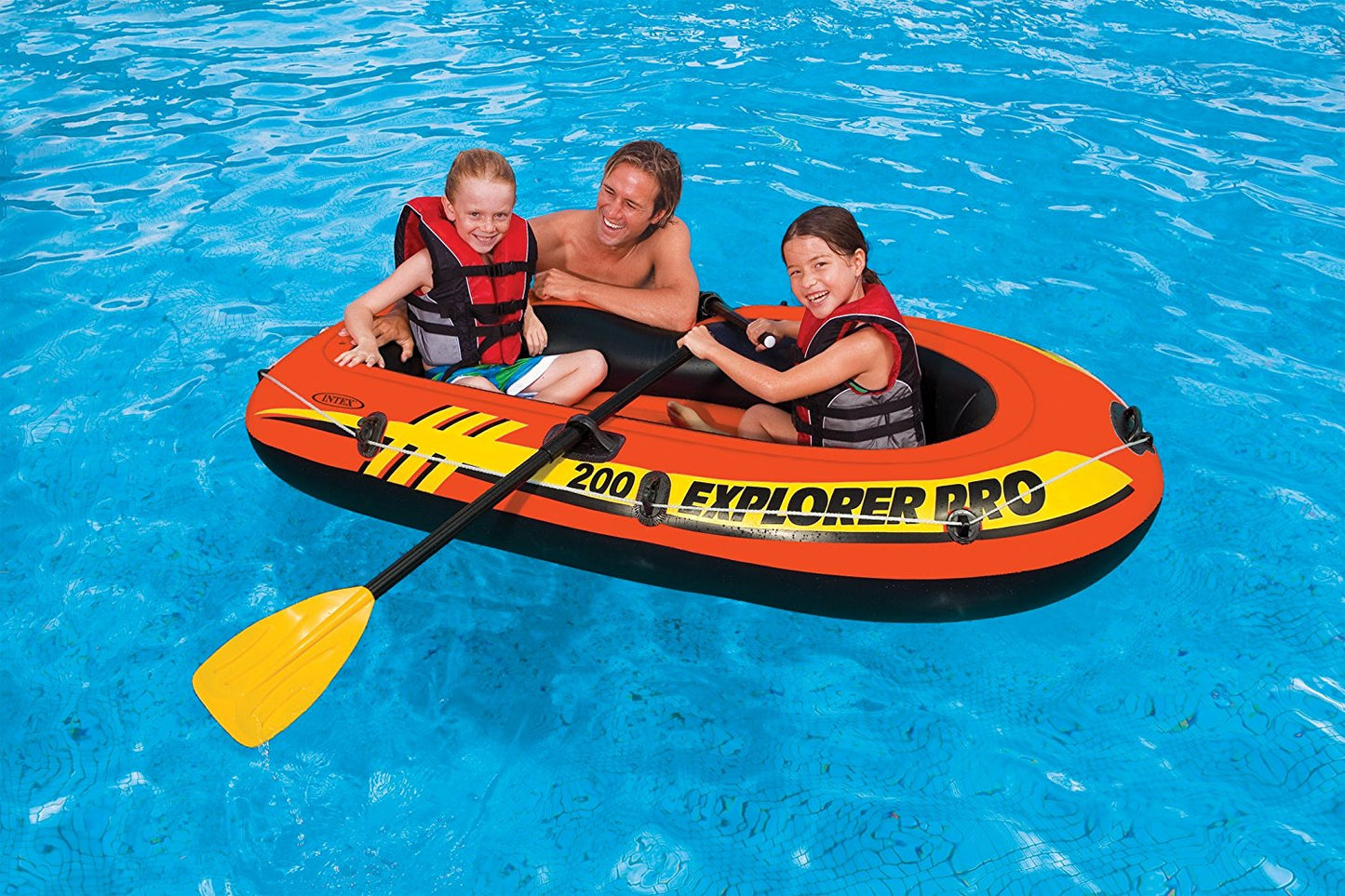 INTEX Boat Explorer 200 For 2 Person 95 KG (58" X 33" X 14" )