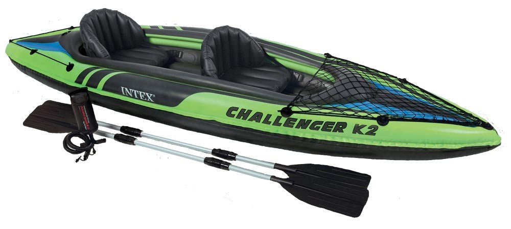 INTEX Boat Challenger K2 Kayak 2 Person With 86" Aluminum Oars & Air Pump