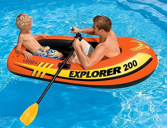 INTEX Boat Explorer 200 For 2 Person 95 KG (58" X 33" X 14" )