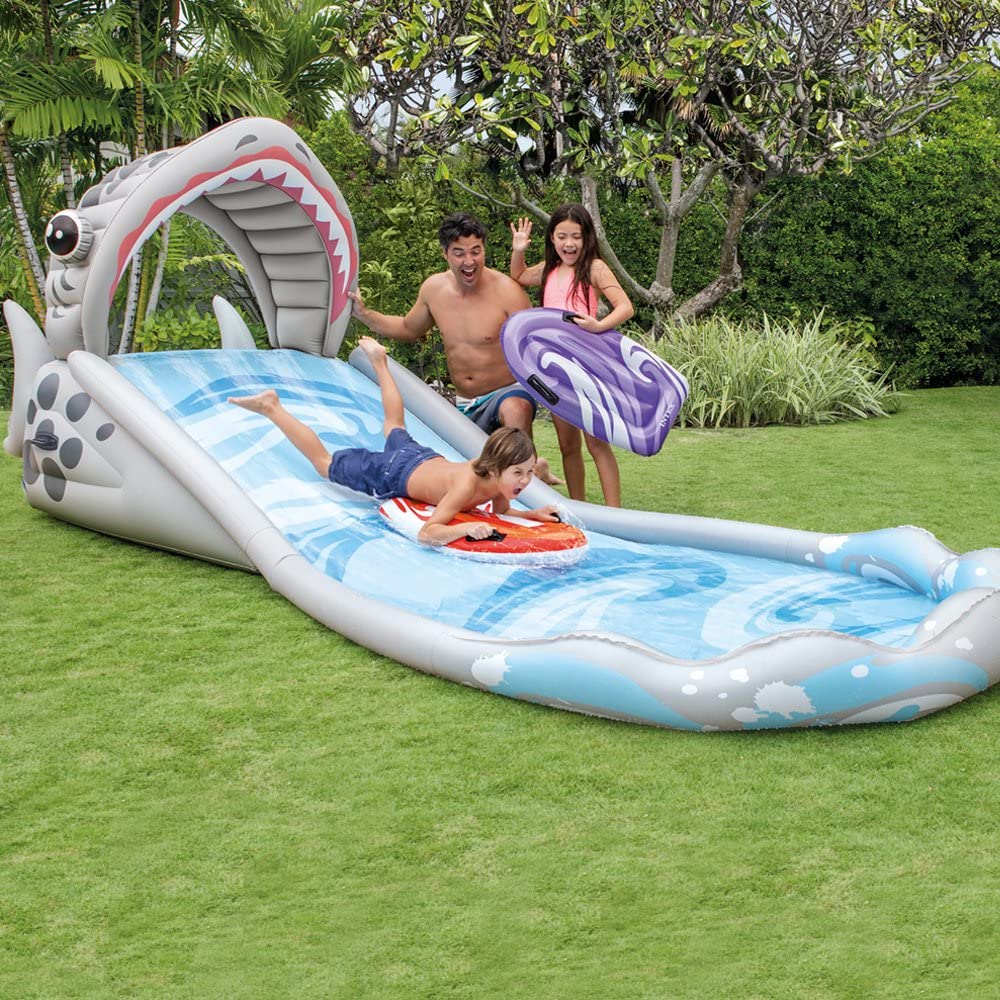 INTEX Surf'n Slide Water Play Center Inflatable Water 2 surfboards with handles Size: 460x168x157cm