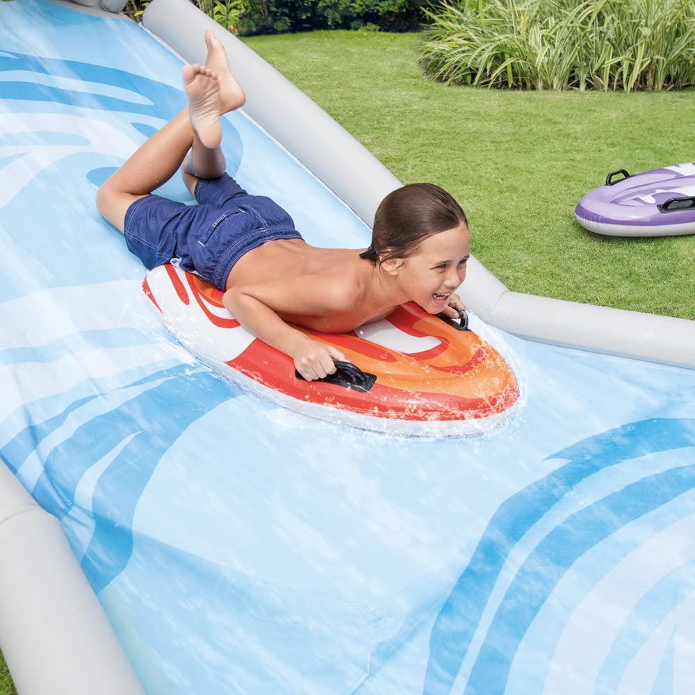 INTEX Surf'n Slide Water Play Center Inflatable Water 2 surfboards with handles Size: 460x168x157cm