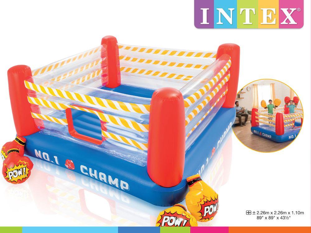 Intex Inflatable Jump-O-Lene Boxing Ring Bouncer ( 89" x 89"x 44" )  With Plastic Balls 50Pcs